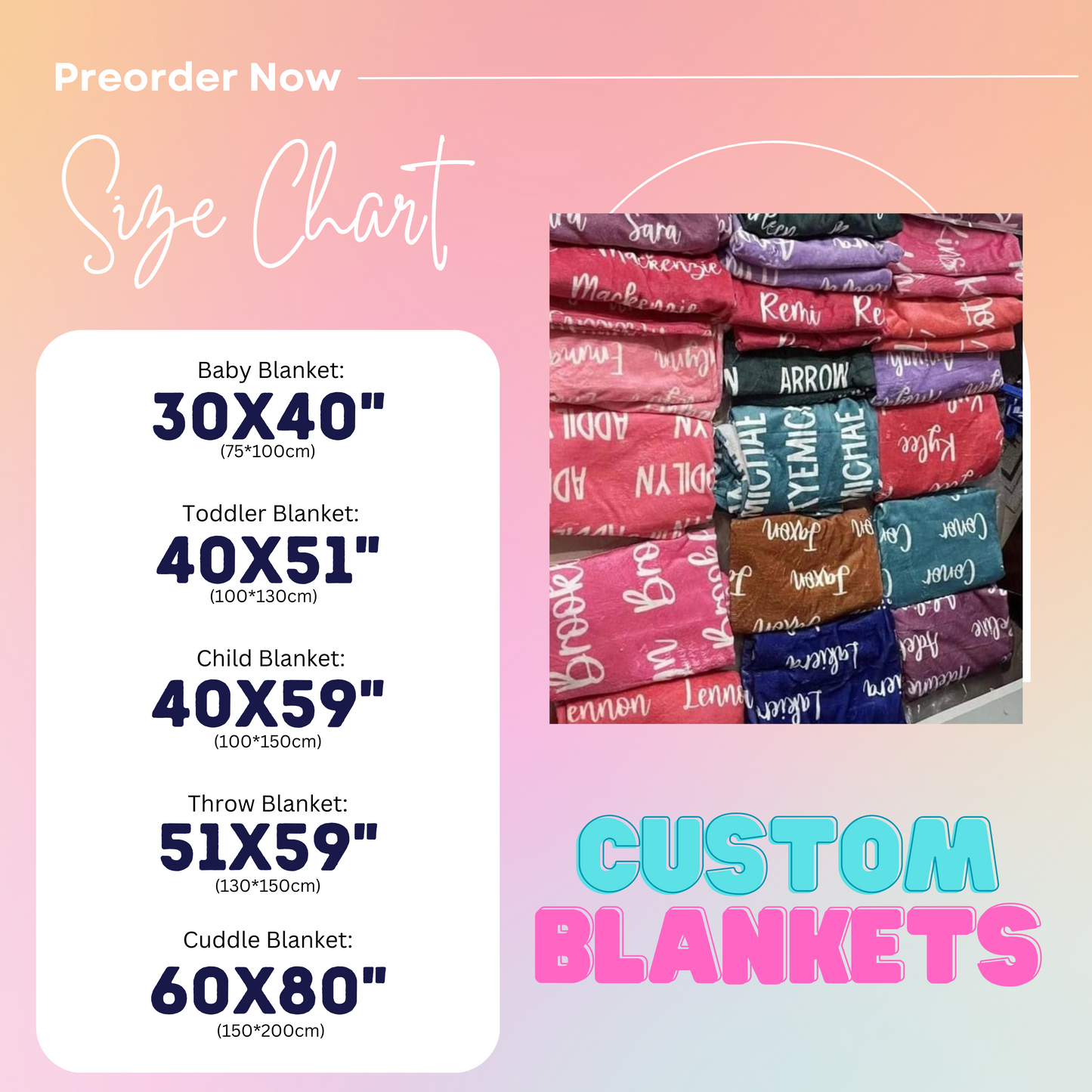 Custom Blanket - PREORDER 9/24-9/28