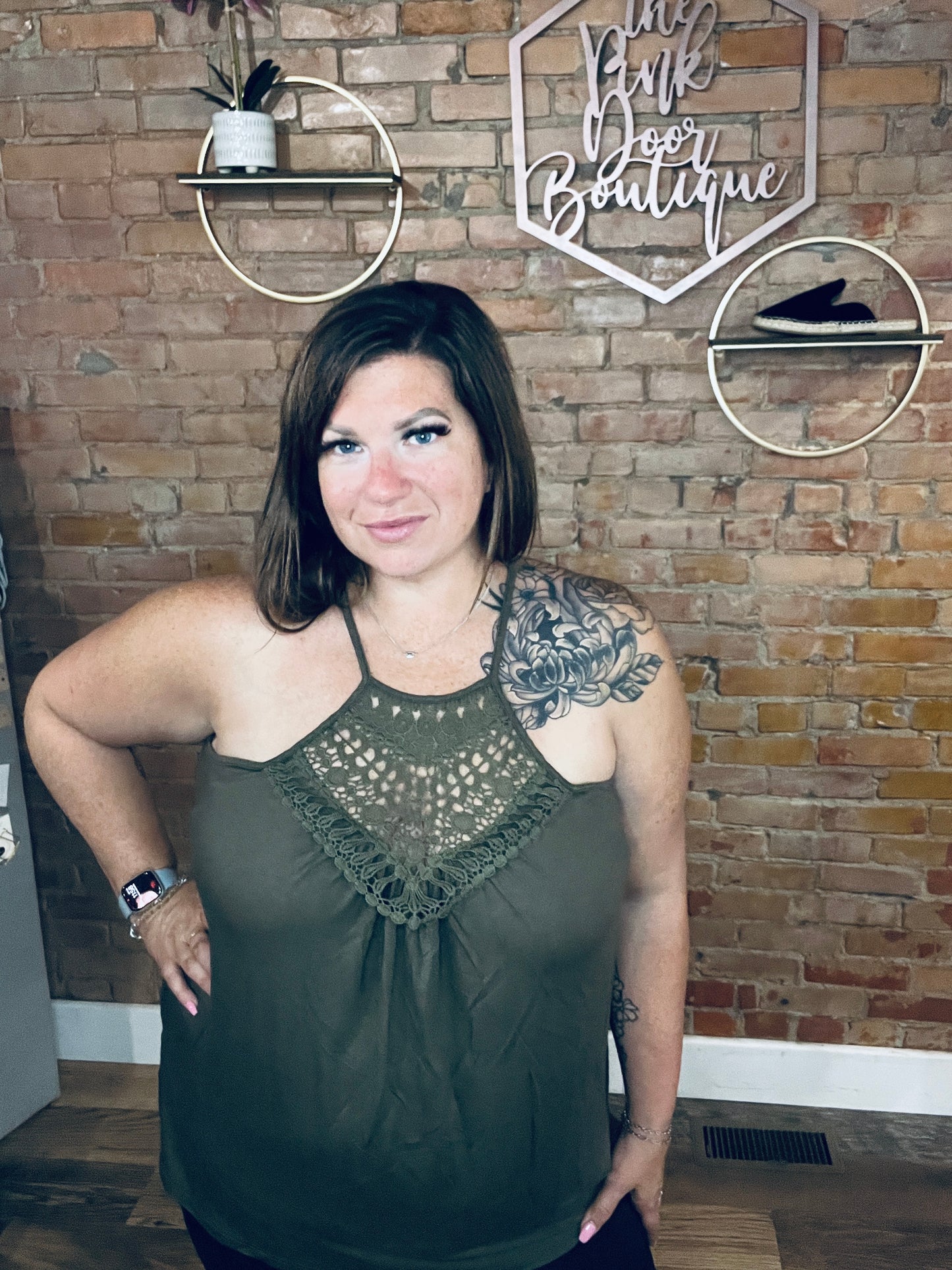 Crochet Lace Detail Tank Top