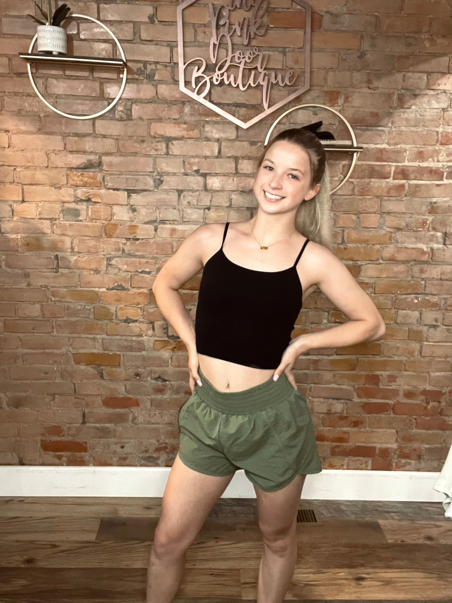 Smocked Waist Band Athletic Shorts