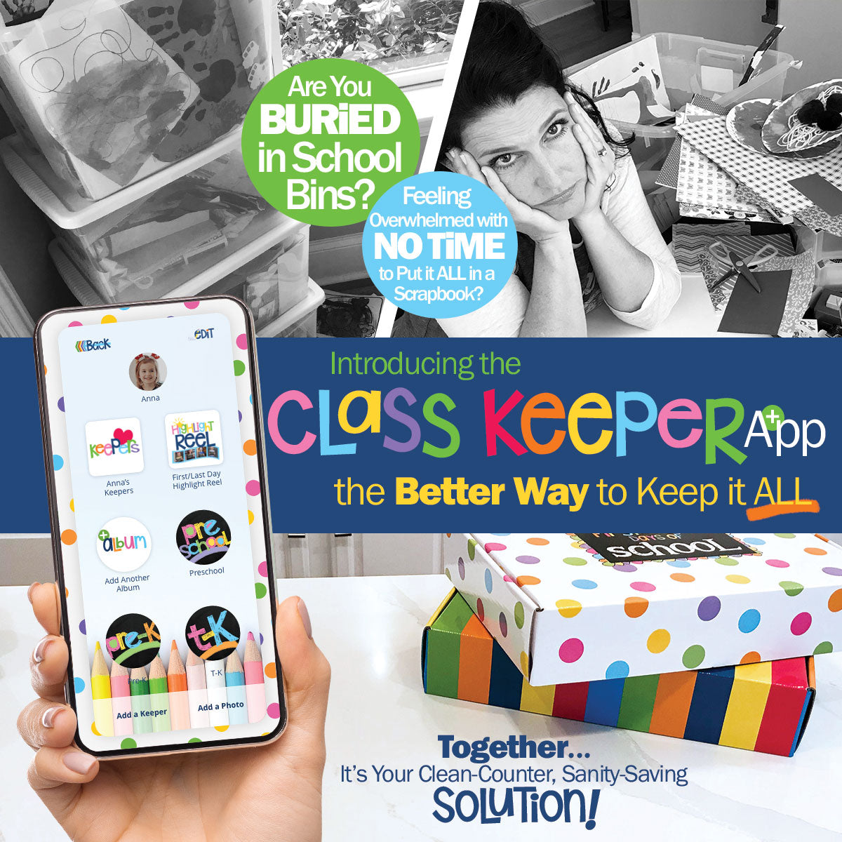 Class Keeper® Easiest School Days Memory Book | (2) Styles | Keepsake - Denise Albright®