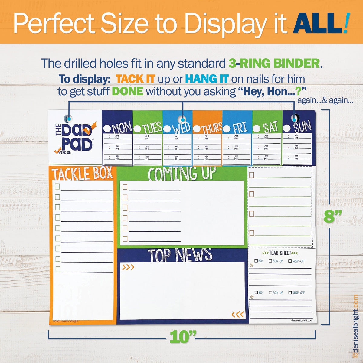 Dad Pad® Weekly Planner Pad - Denise Albright®