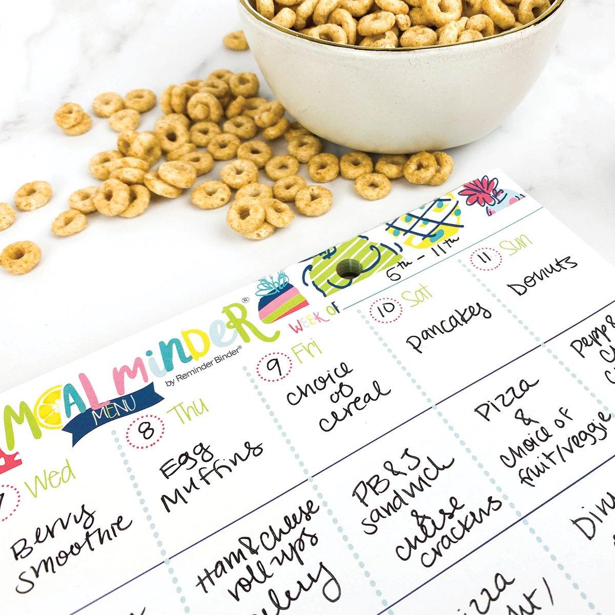 52-Week Meal Minder® Weekly Menu Planner Pad | Grocery List | Bonus Dry Erase Menu Board - Denise Albright®