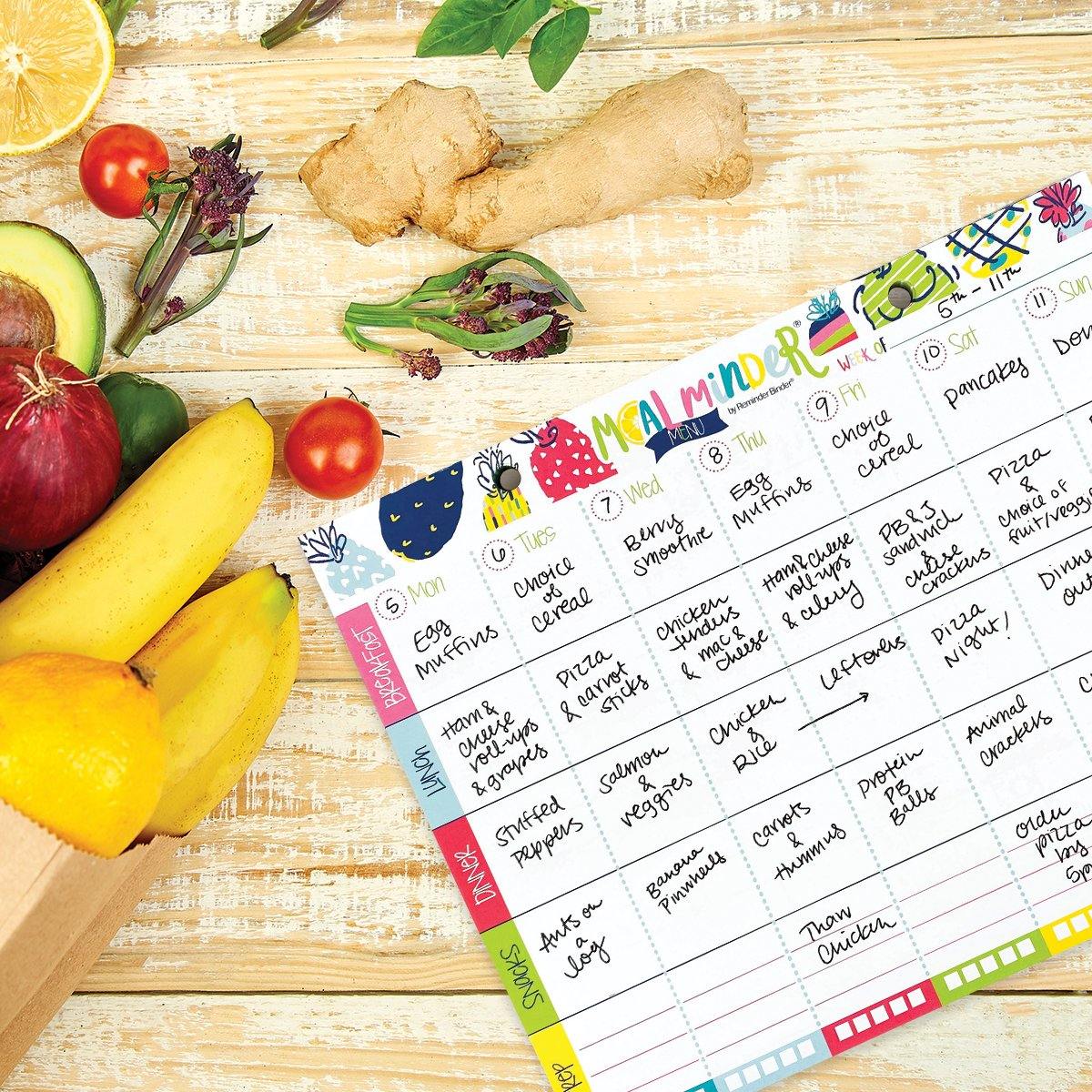 52-Week Meal Minder® Weekly Menu Planner Pad | Grocery List | Bonus Dry Erase Menu Board - Denise Albright®