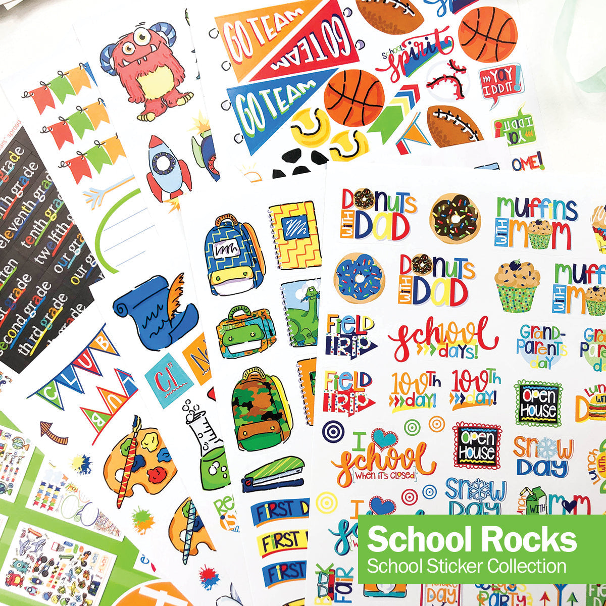 Best Planner Stickers | Family, Work, To-Dos, Events, Goals | 8 Styles - Denise Albright®
