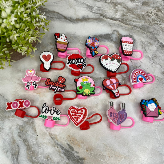 Silicone Straw Toppers Tumbler - Love Mix #2