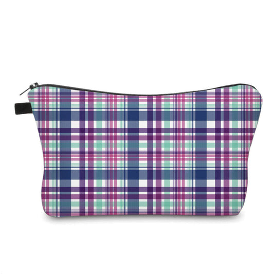 Pouch - Plaid Purple Green