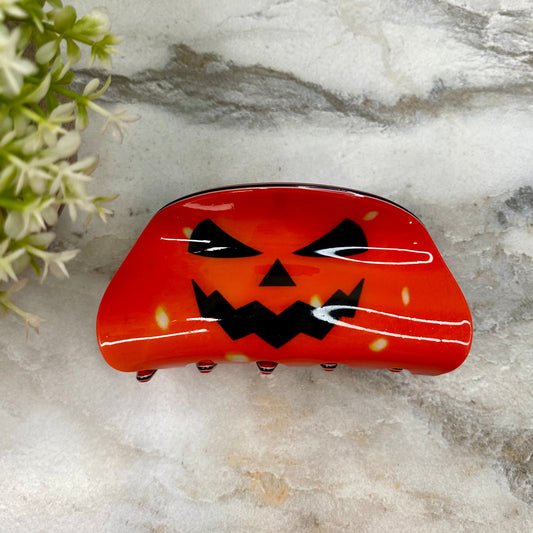 Hair Clip - Pumpkin Face