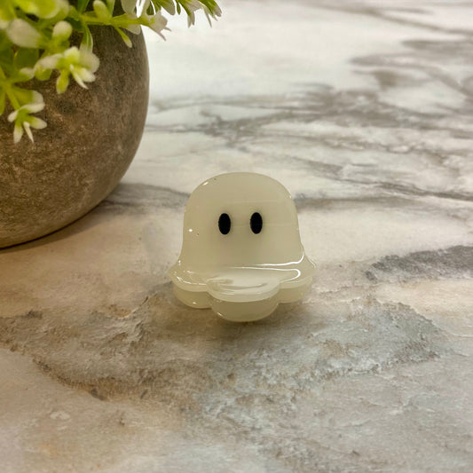 Hair Clip - Glow In The Dark - White Ghost Medium