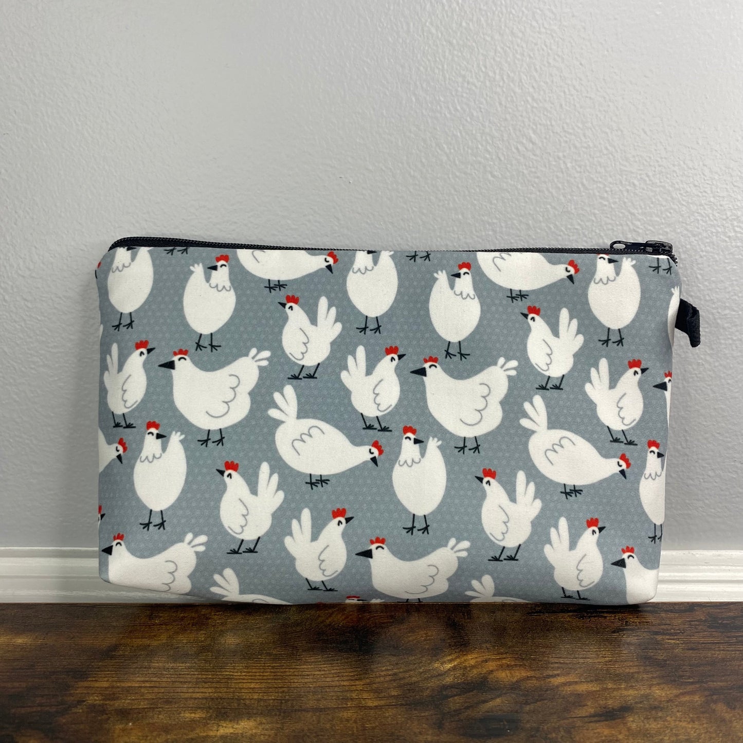 Pouch - Chickens Teal