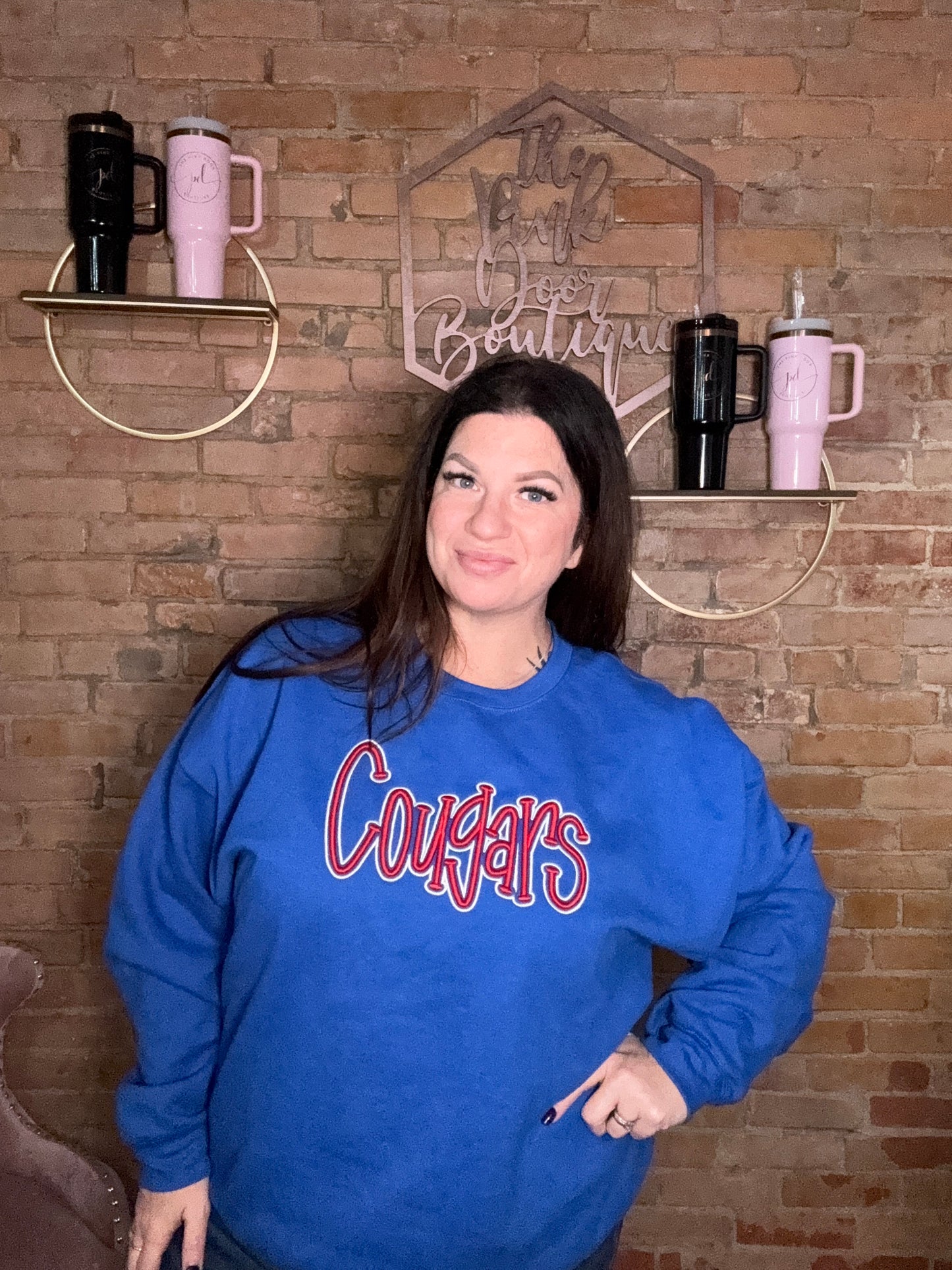 Fun Font Cougar Crewneck