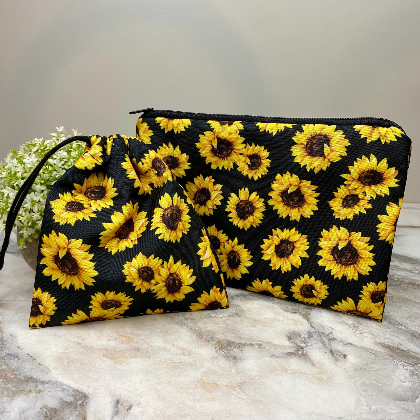 Pouch & Mini Drawstring - Polyester - Sunflower