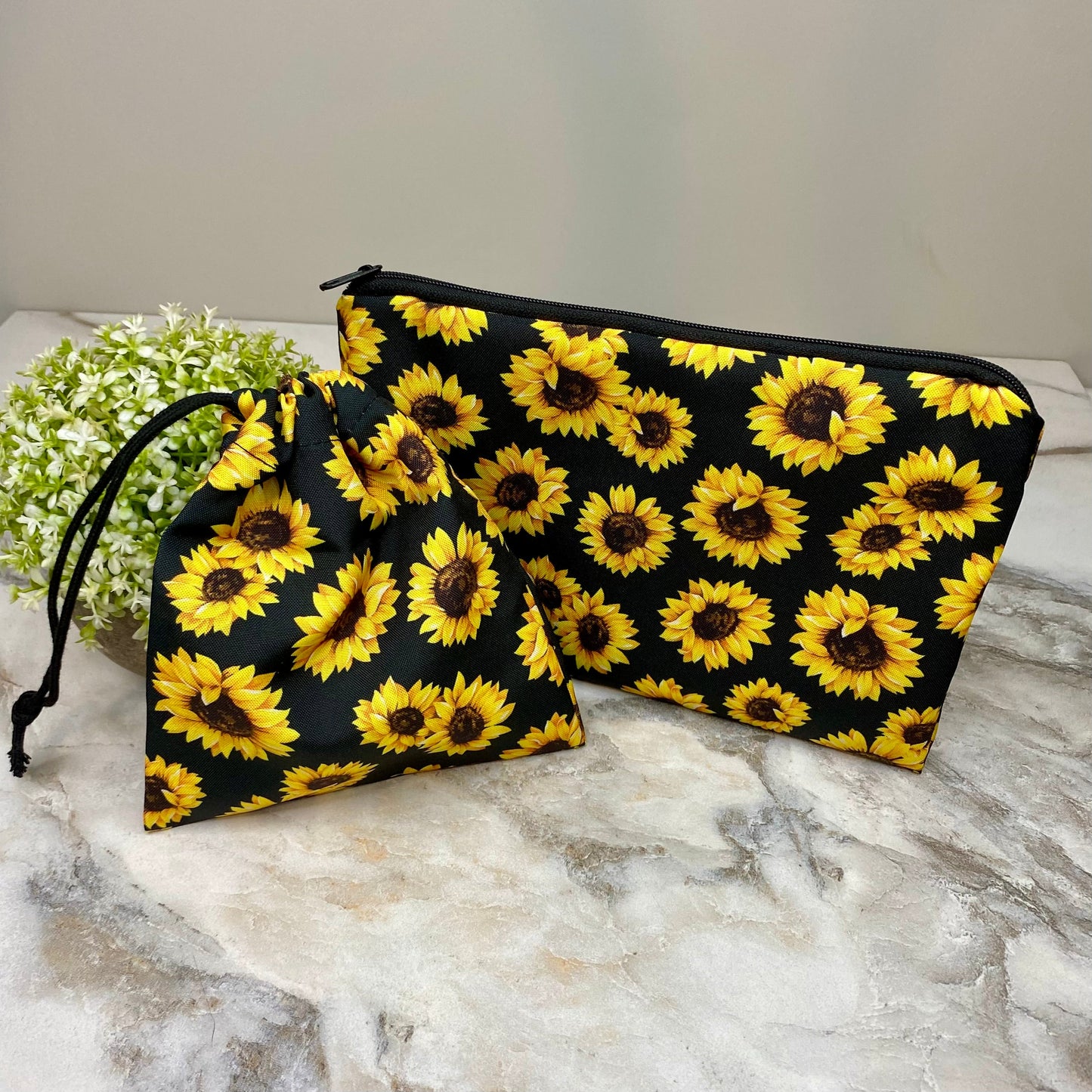 Pouch & Mini Drawstring - Polyester - Sunflower