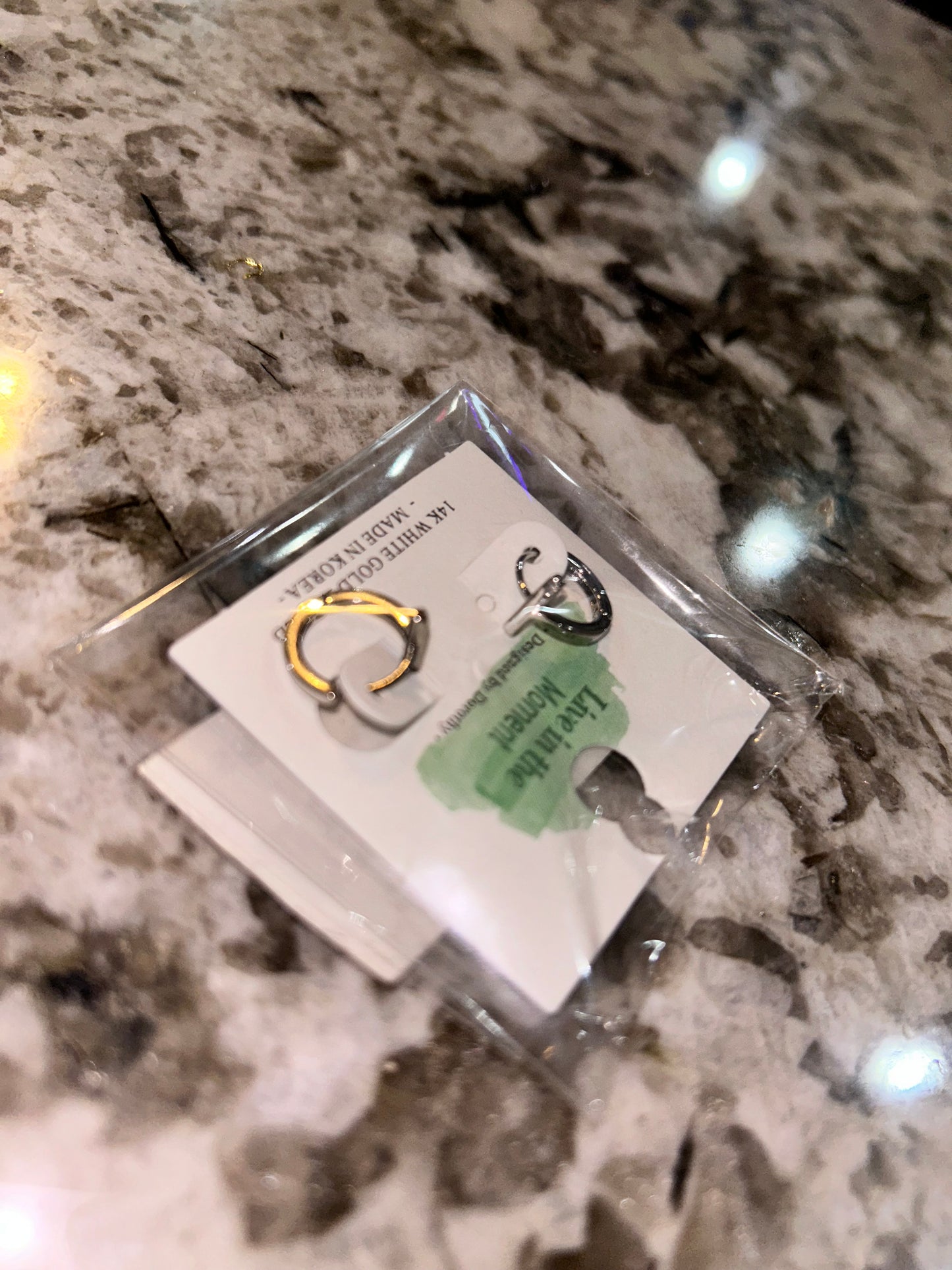 Cross Huggie Earrings