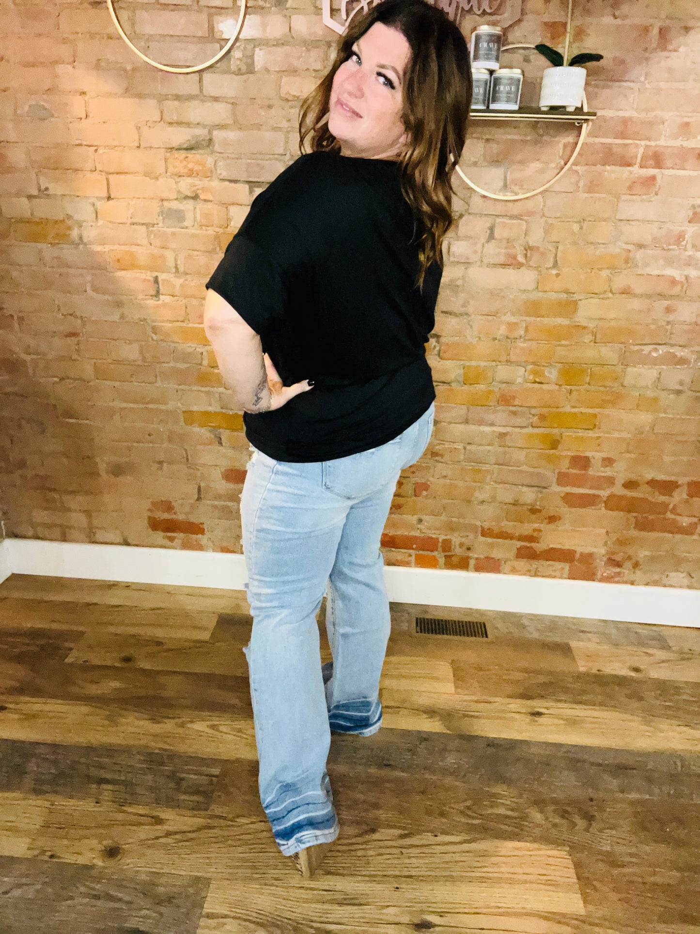 Shiloh Distressed Flare Jean