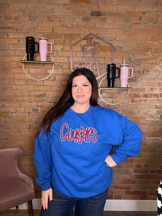 Fun Font Cougar Crewneck