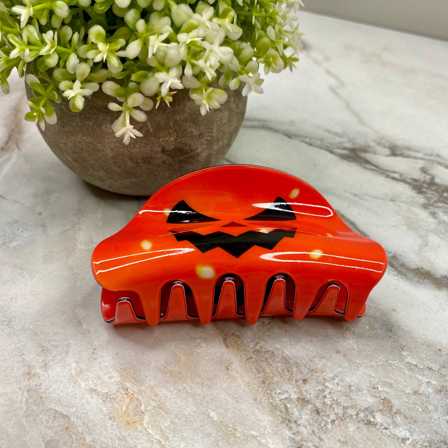 Hair Clip - Pumpkin Face