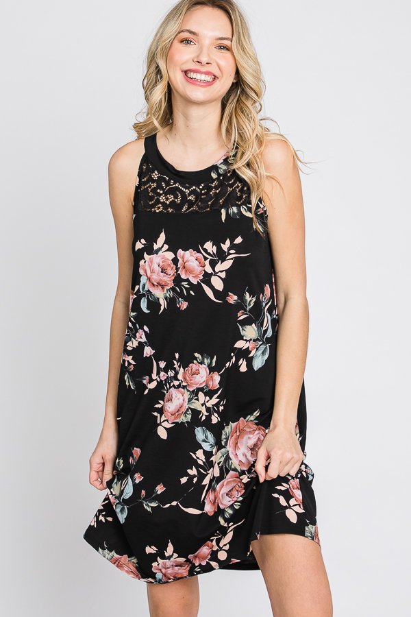 Sunsational Laced Neck Dress