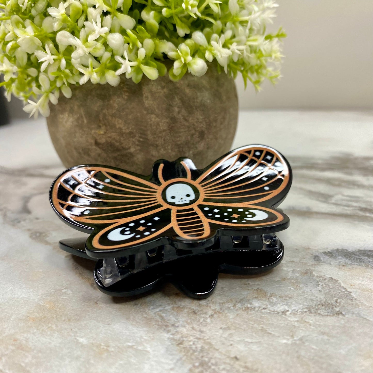 Hair Clip - Butterfly Skull