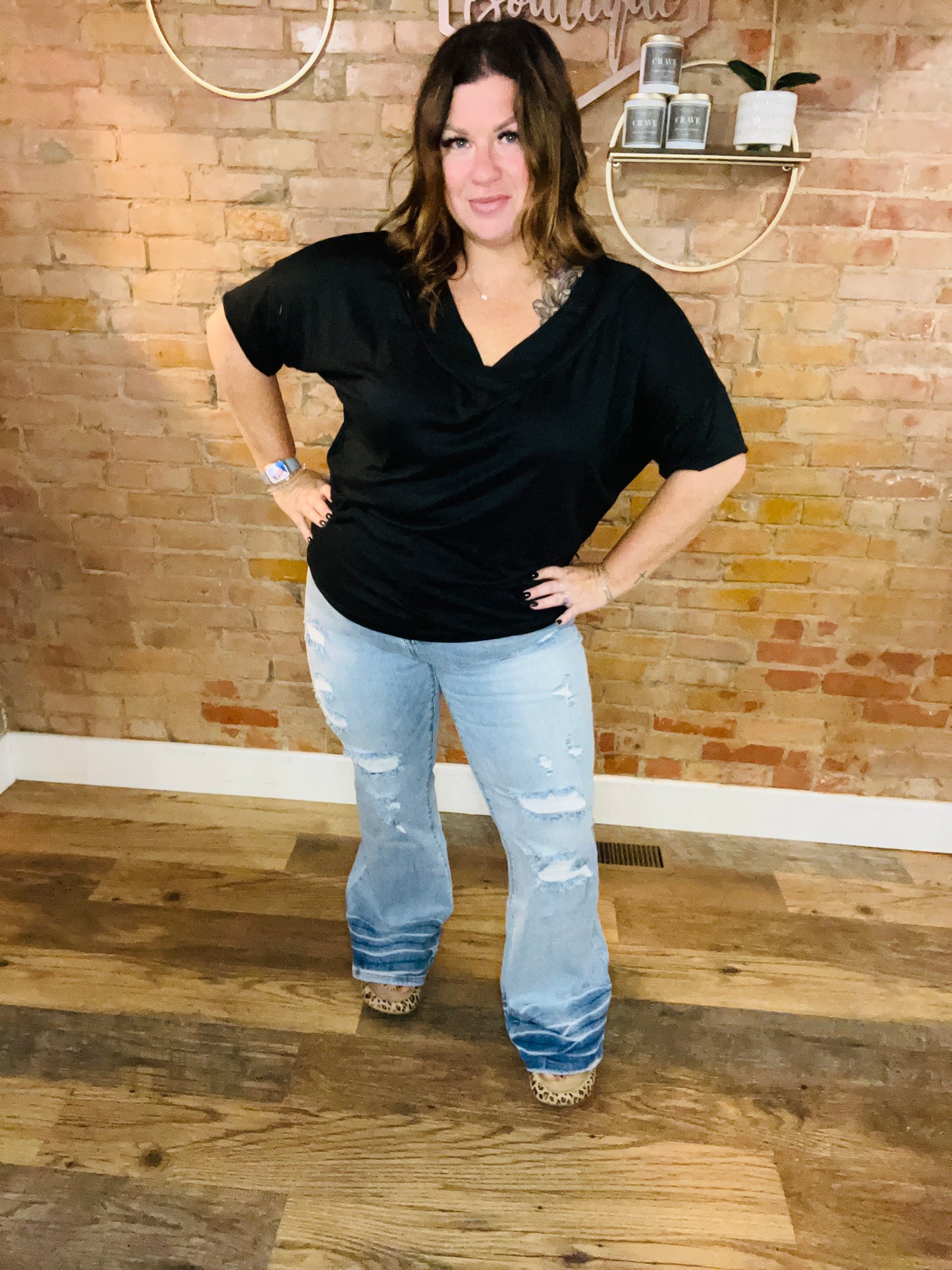 Shiloh Distressed Flare Jean