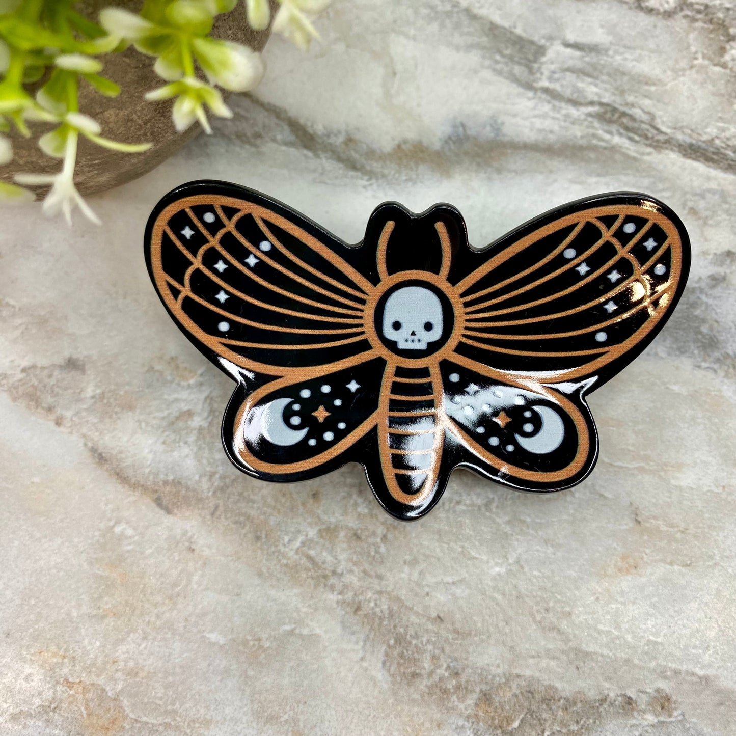Hair Clip - Butterfly Skull