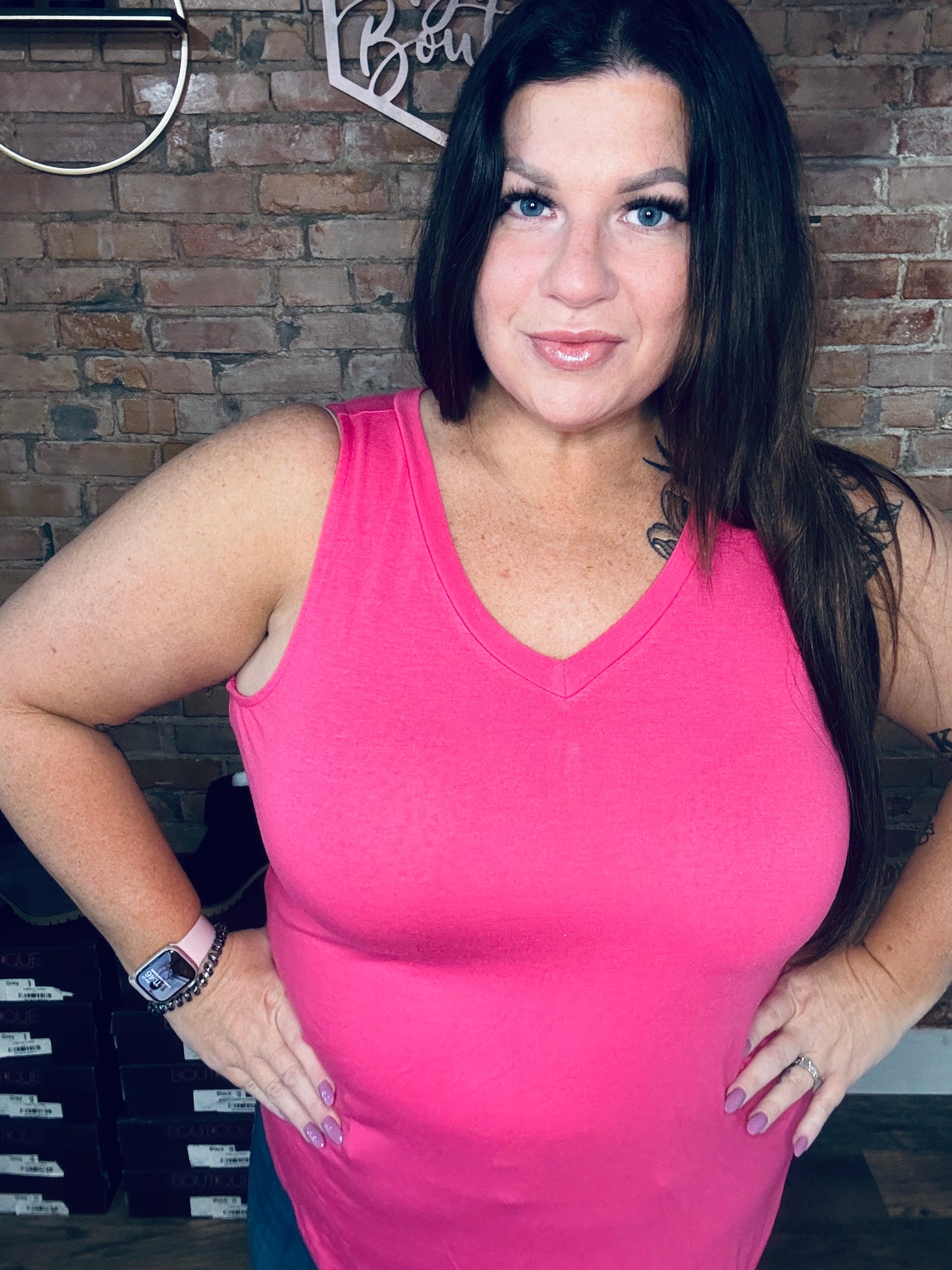V Neck Staple Tank
