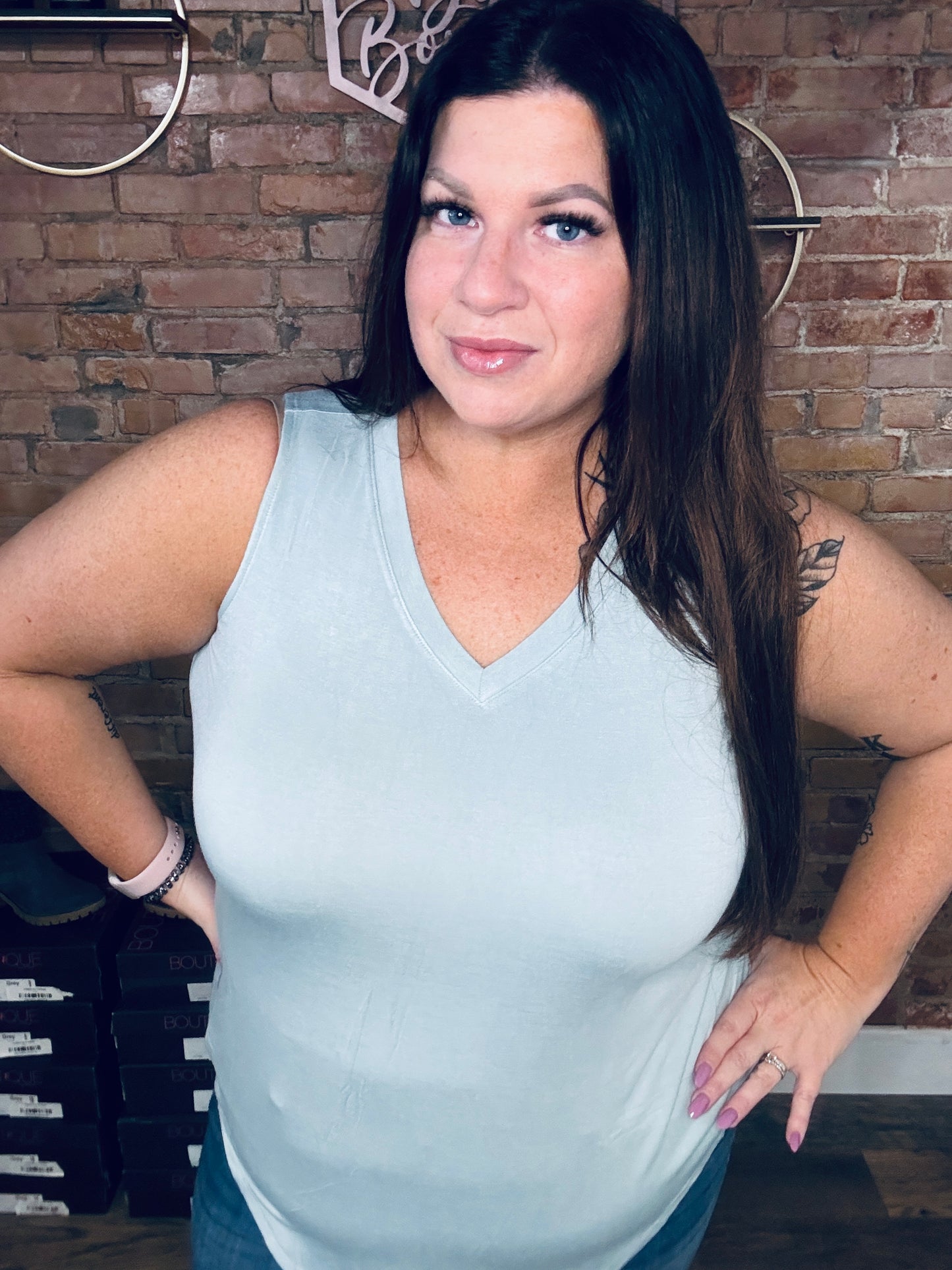 V Neck Staple Tank