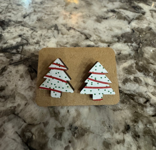Snack cake tree earring