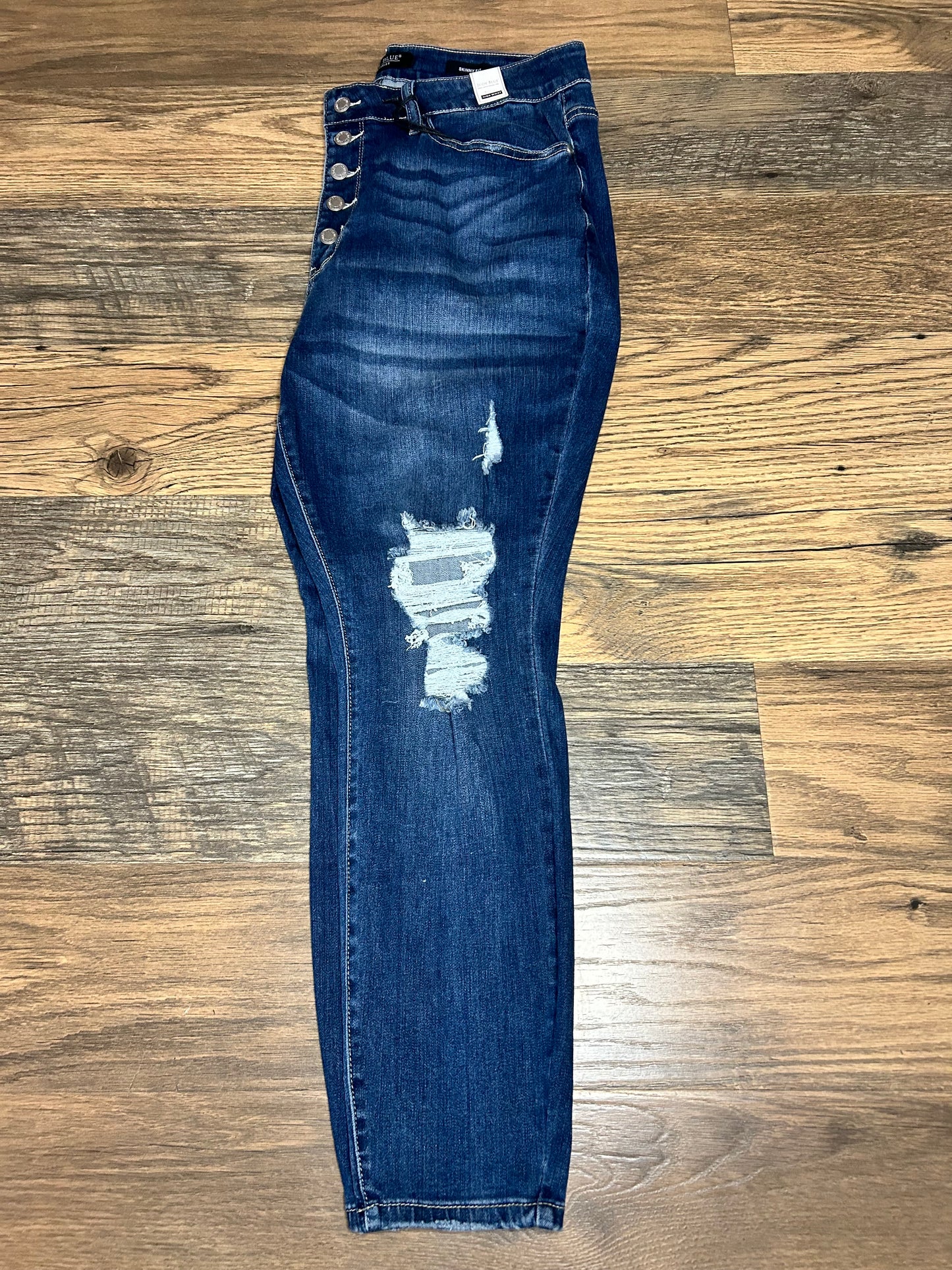Judy Blue Hi-Rise Button Fly Cuffed Skinny
