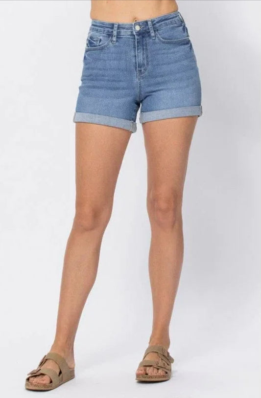 Hi-Rise Open Seam Cuffed Short