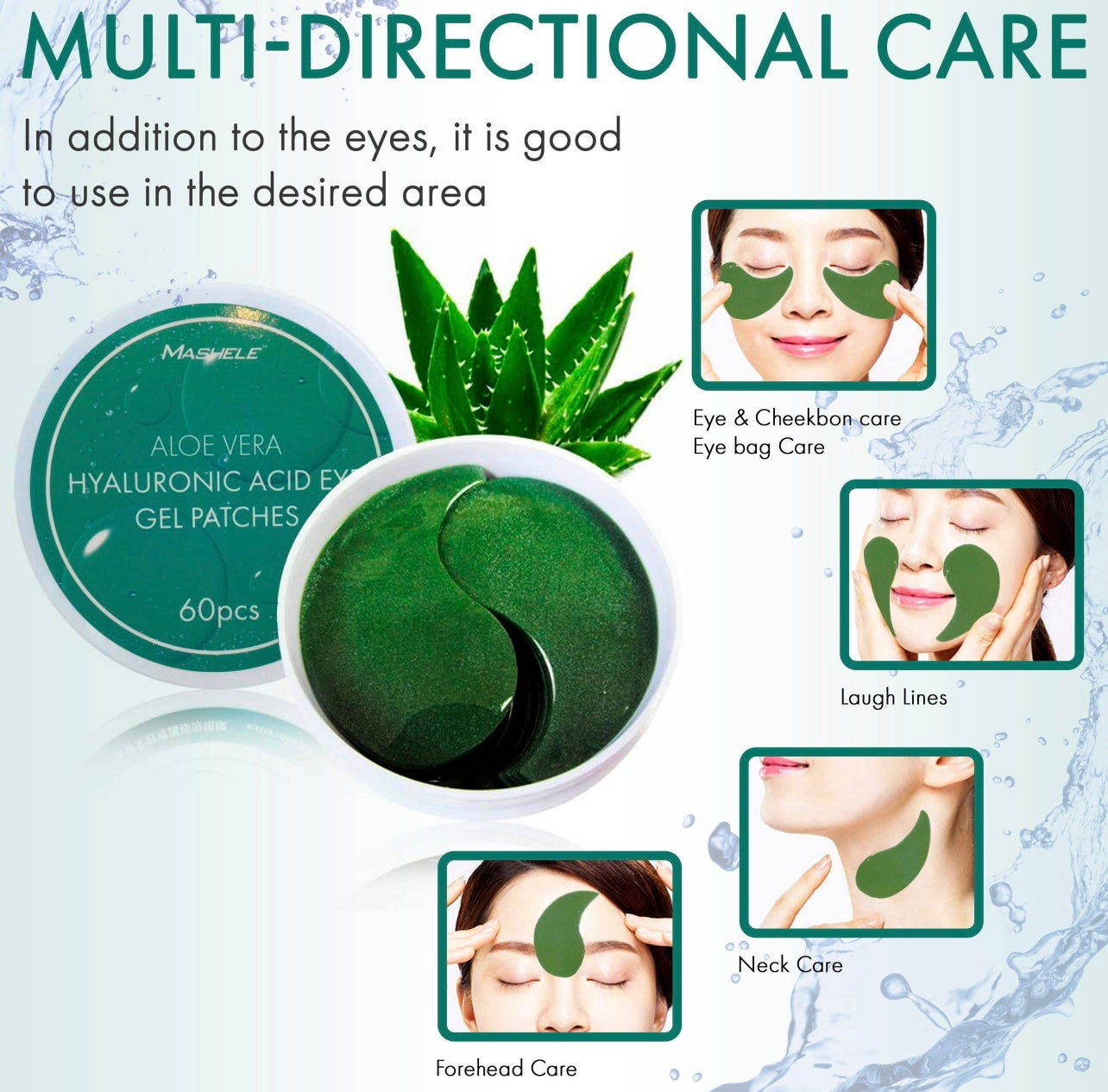 Aloe Vera Hyaluronic Acid Collagen Under Eye Patches