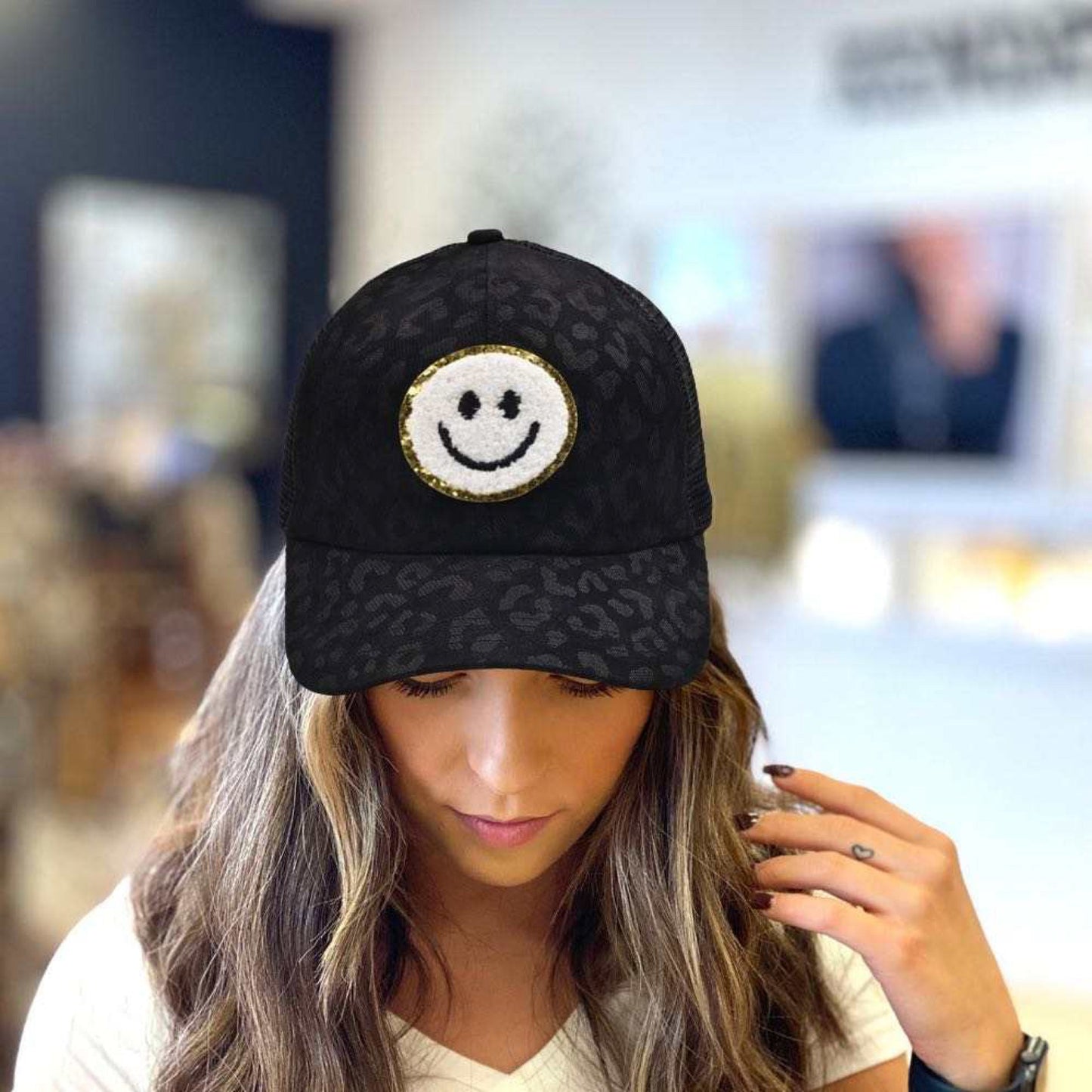 Hat - Smile, Distressed