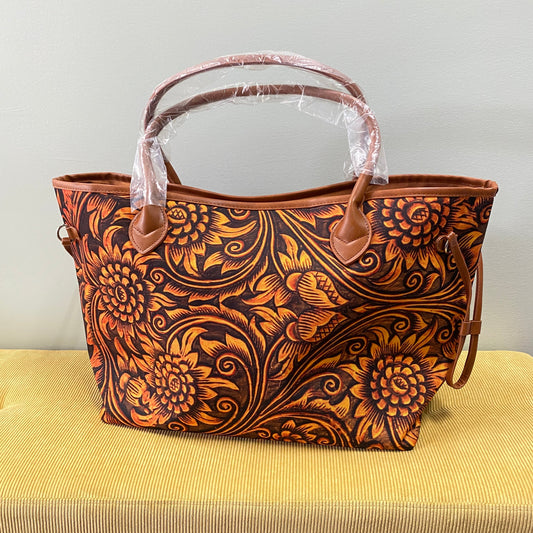 Weekender Oversized Carryall Bag - Mustard Filagree