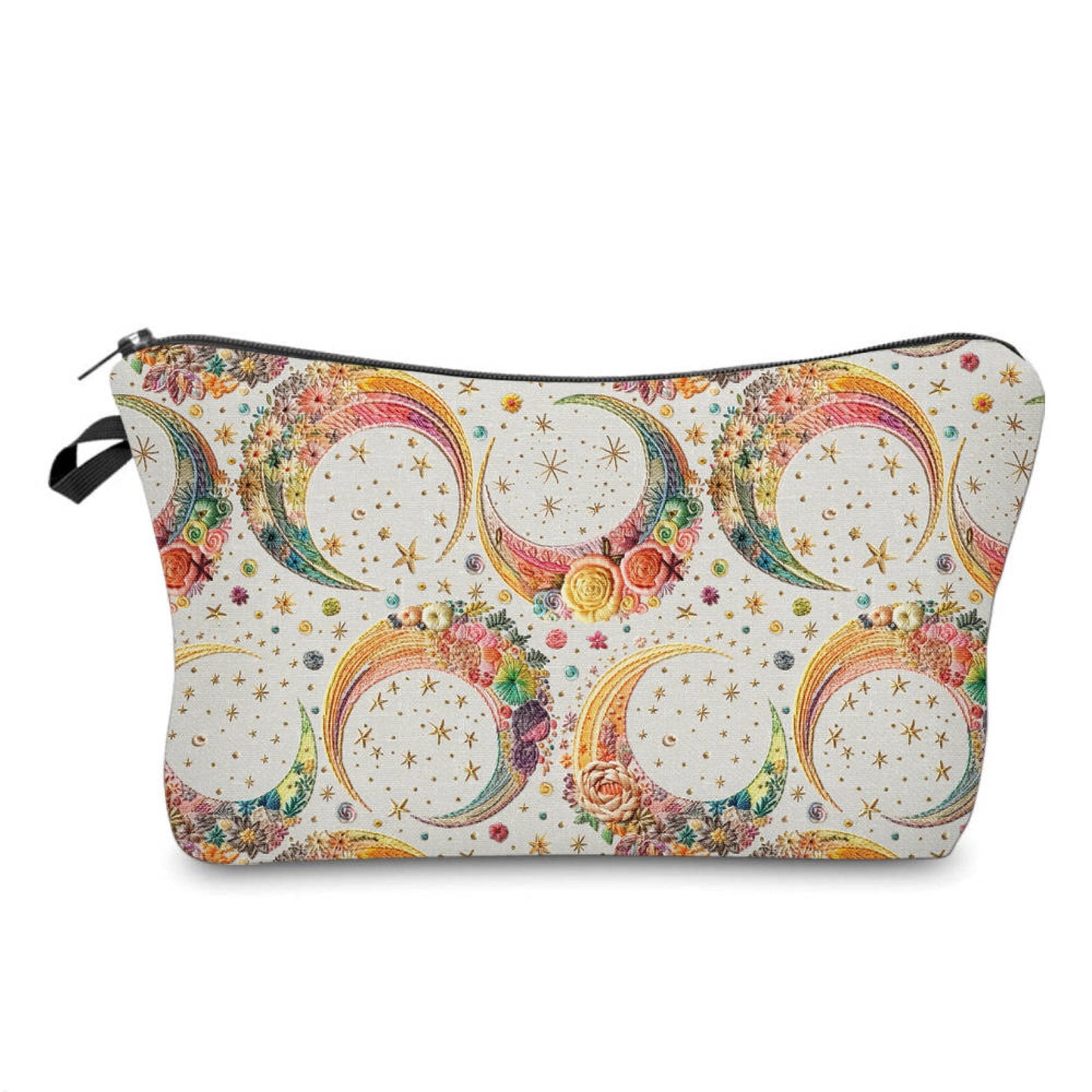 Pouch - Moon, Colorful Embroidery Smaller Print