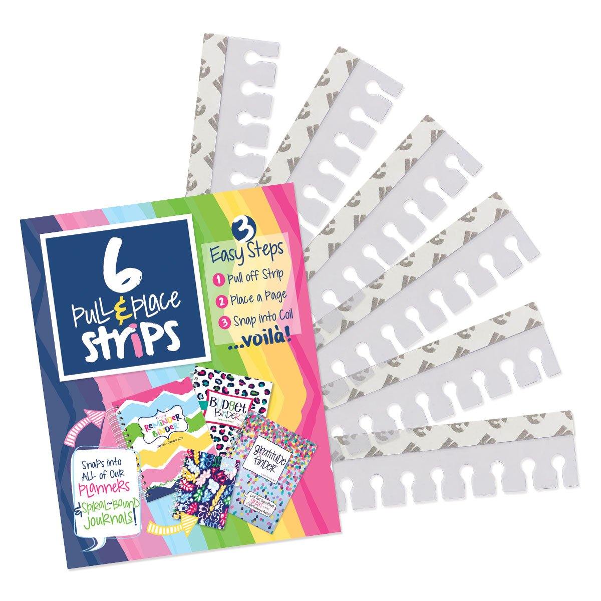 Pull & Place Snap-in Twin Coil Adhesive Strips | Pack of (6) | All Bright & Cheery - Denise Albright® 