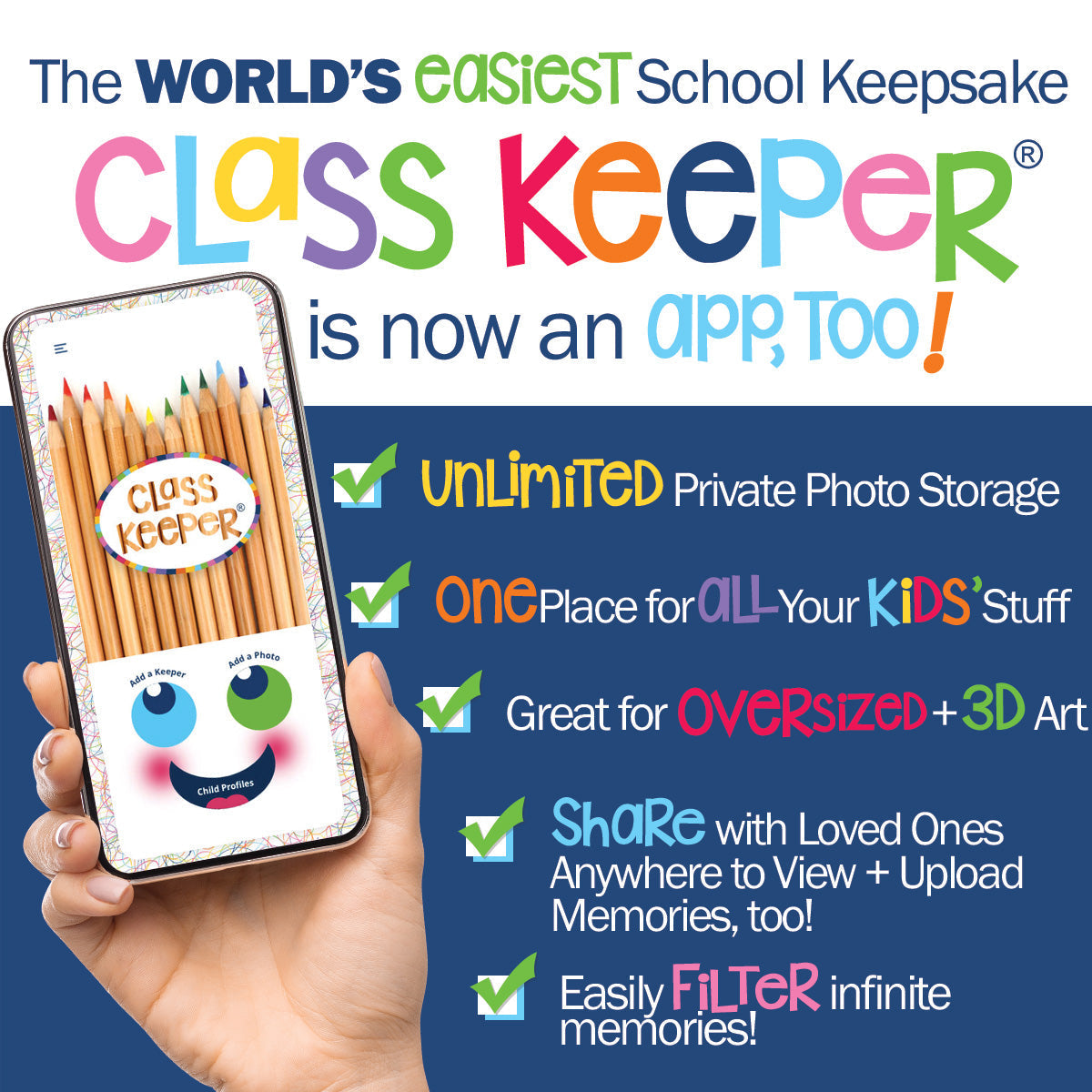 Class Keeper® Easiest School Days Memory Book & Mobile App Membership - Denise Albright® 