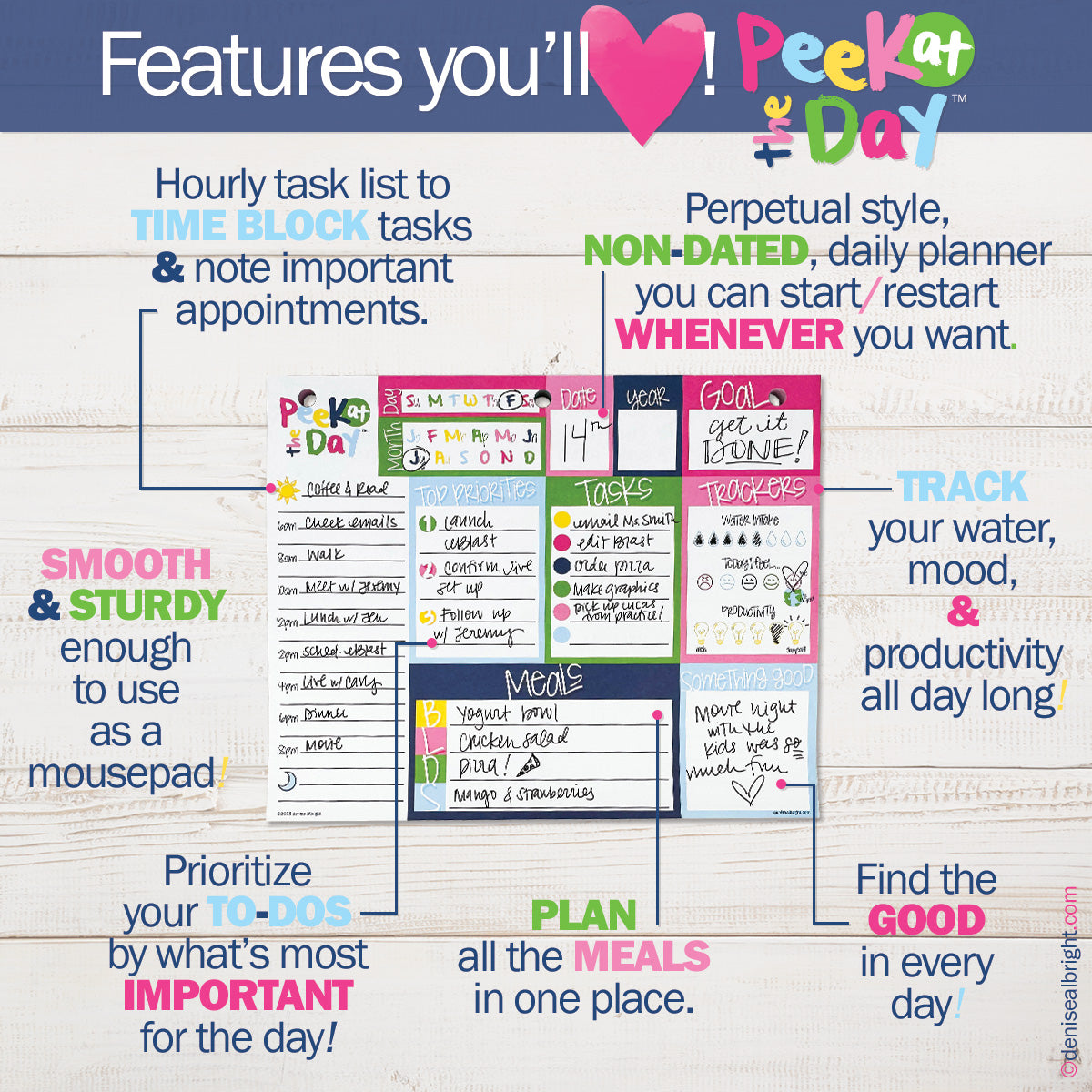 Plan Your Way Bundle | Daily & Weekly Planner Pads - Denise Albright® 