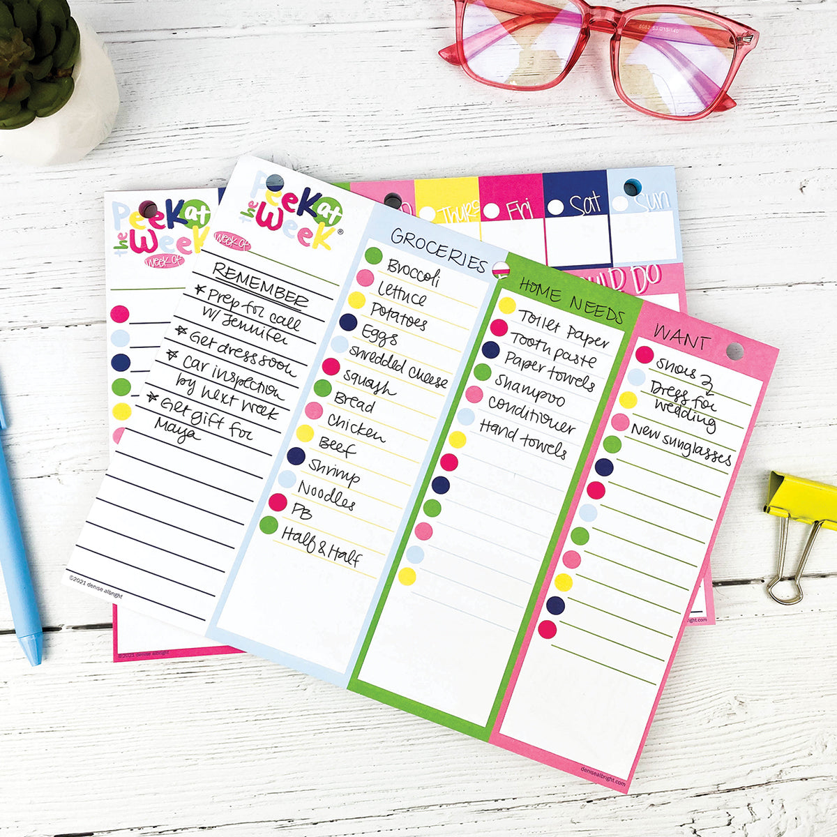 Plan Your Way Bundle | Daily & Weekly Planner Pads - Denise Albright® 