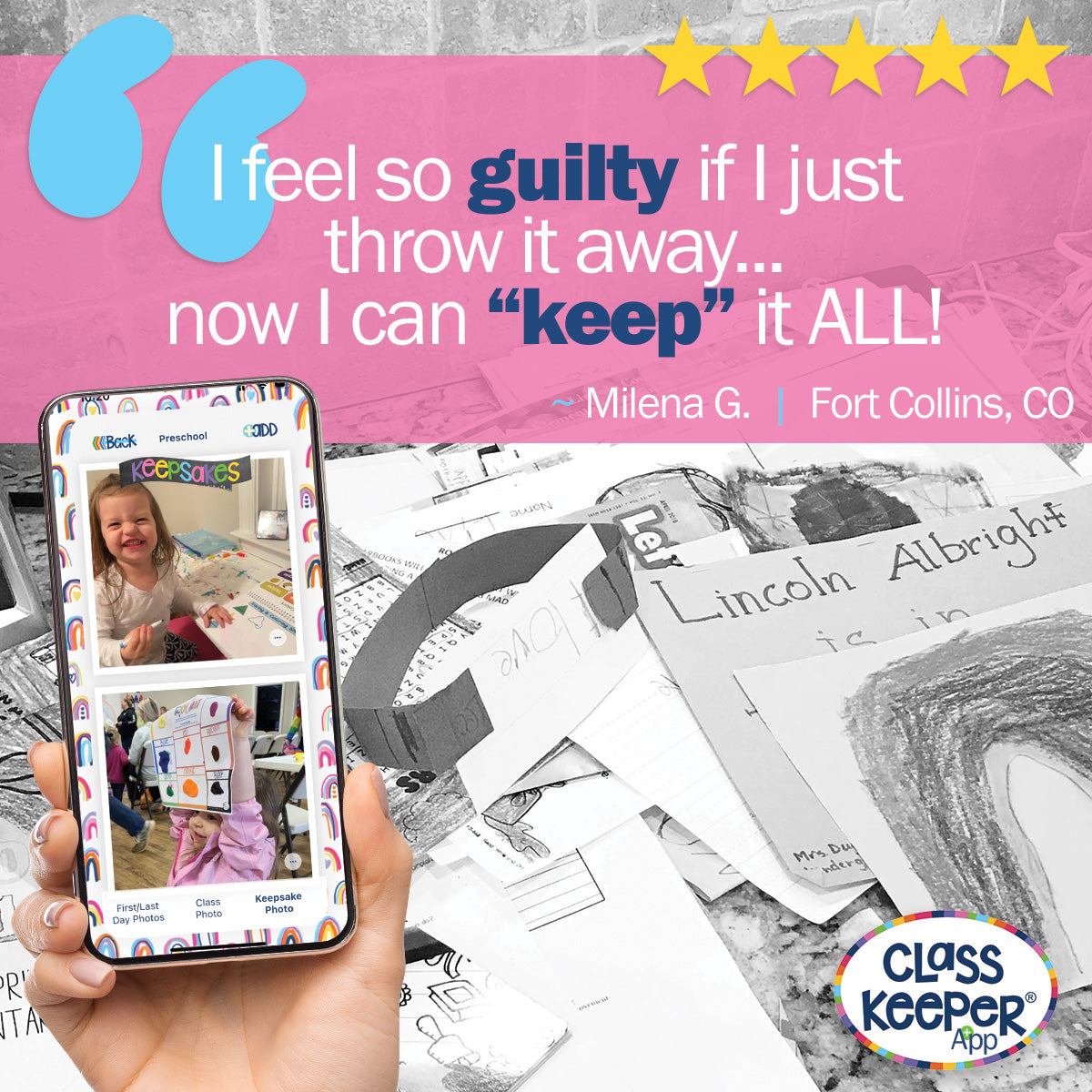 Class Keeper® Easiest School Days Memory Book & Mobile App Membership - Denise Albright® 