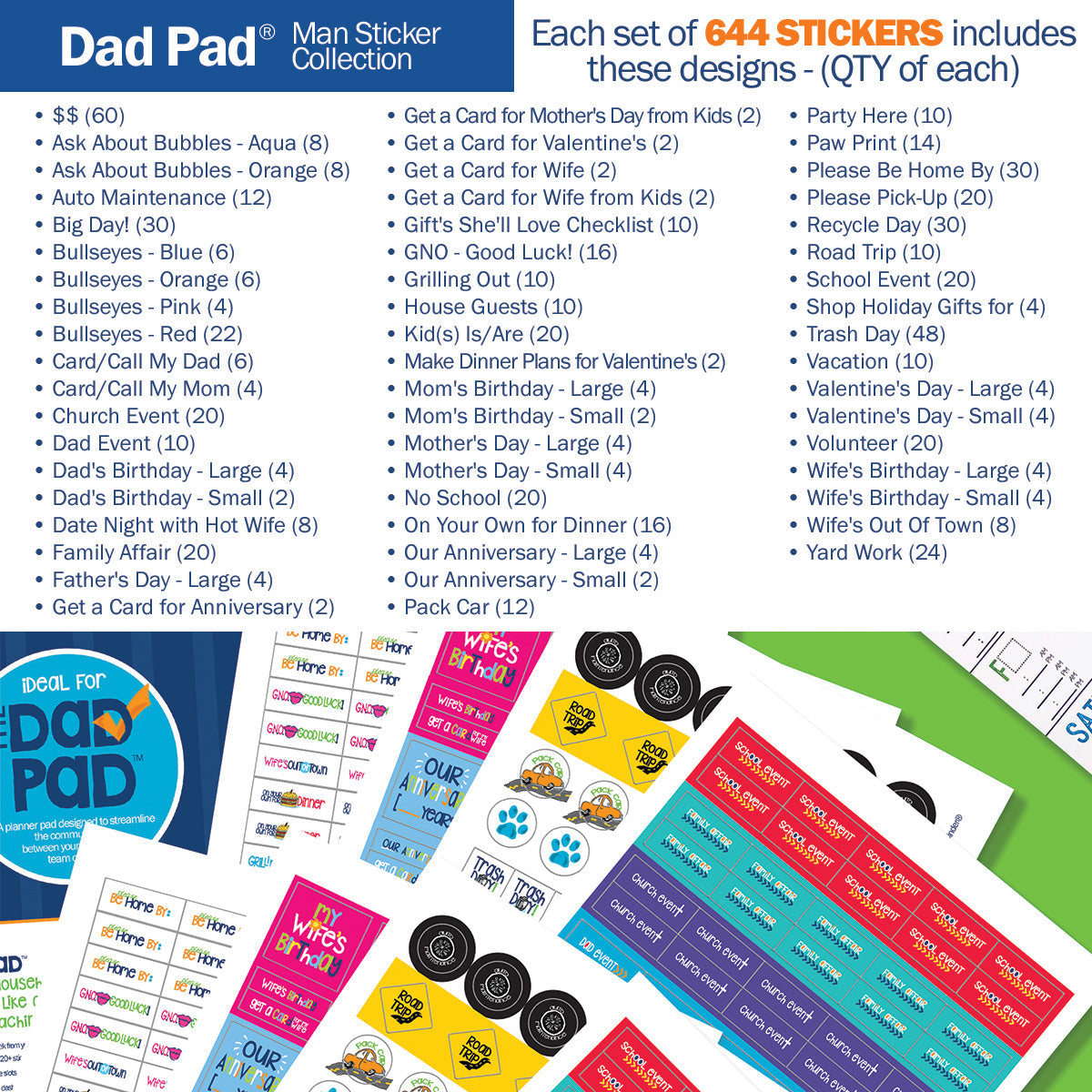 Best Planner Stickers | Family, Work, To-Dos, Events, Goals | 8 Styles - Denise Albright® 
