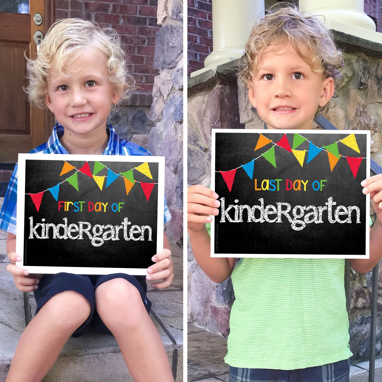 First & Last Day of School Signs | Photo Prop Deck | 17 Grades including T-K | (4) Styles - Denise Albright® 