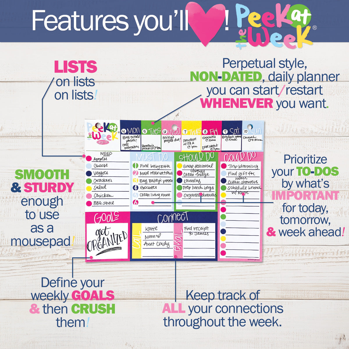 Plan Your Way Bundle | Daily & Weekly Planner Pads - Denise Albright® 