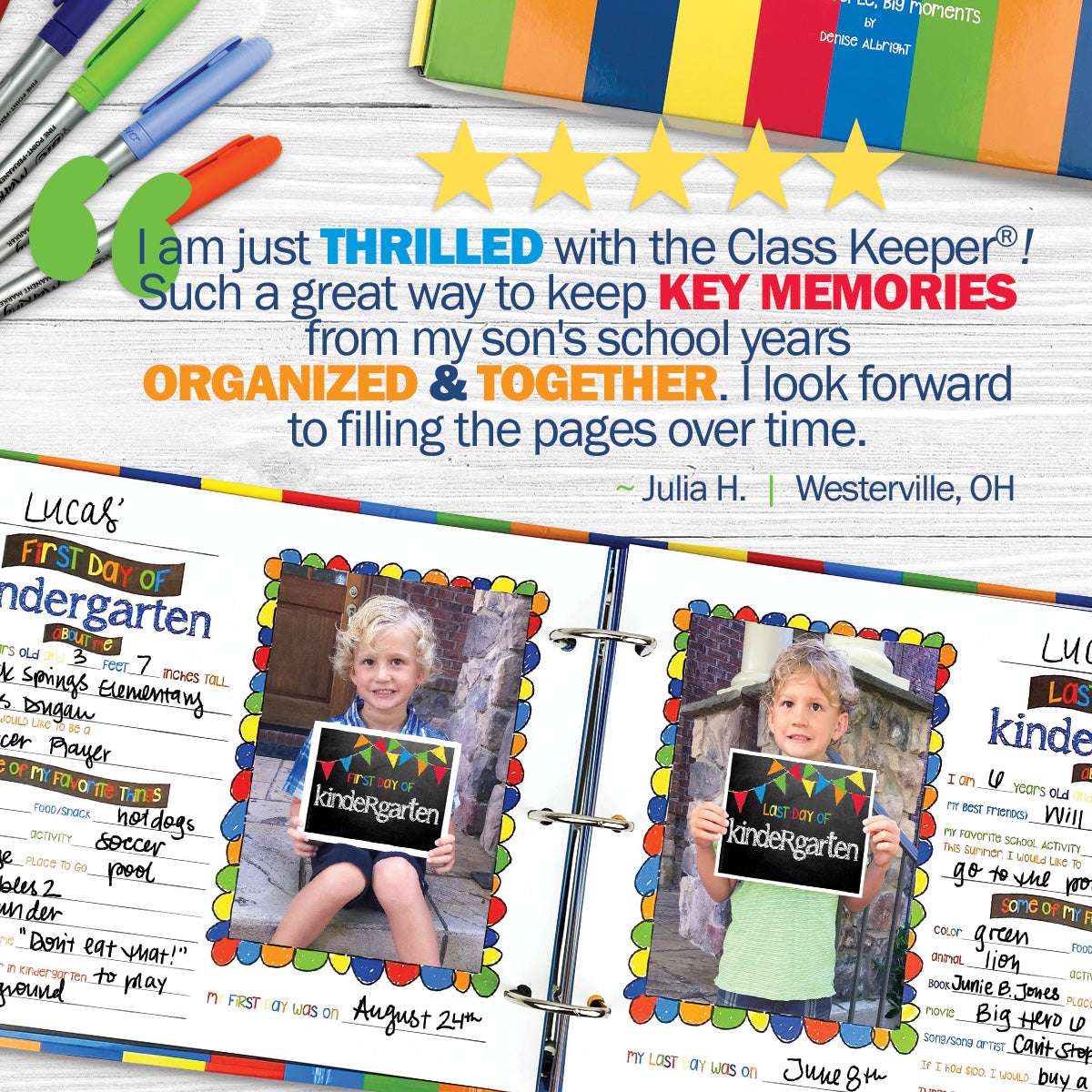Class Keeper® Easiest School Days Memory Book & Mobile App Membership - Denise Albright® 